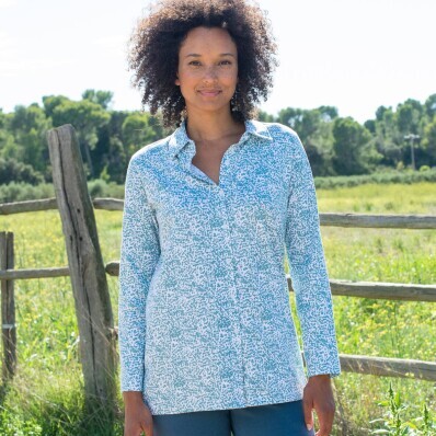 Tunikové tričko s potlačou a dlhými rukávmi