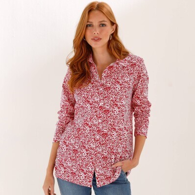 Tunikové tričko s potlačou a dlhými rukávmi