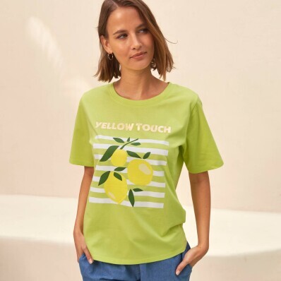 Voľné tričko s potlačou