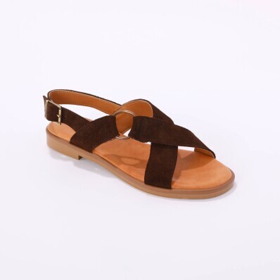 Kožené sandále s prekríženými remienkami