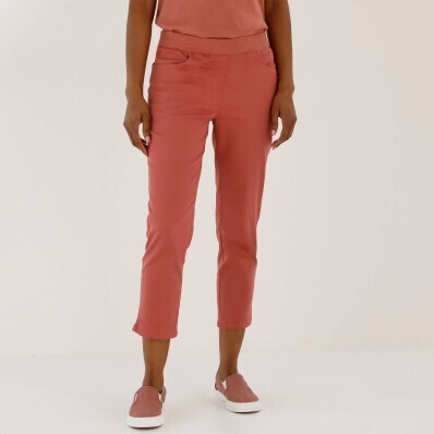 Pohodlné 3/4 kalhoty s pružným pasem