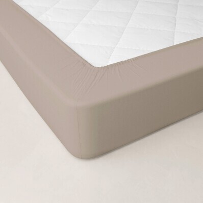 Cearșaf cu elastic, culoare uni, percal, adâncime colț 40 cm