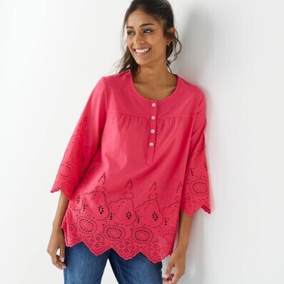 Madeirová halenka s  3/4 rukávy