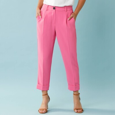 Splývavé 7/8 kalhoty pro menší postavu