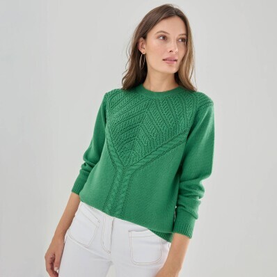 Pulóver z úpletu so vzorom