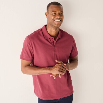 Jednofarebné polo tričko s krátkymi rukávmi