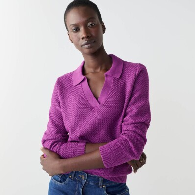 Pulóver s golierom_x000D_
a perličkovým vzorom