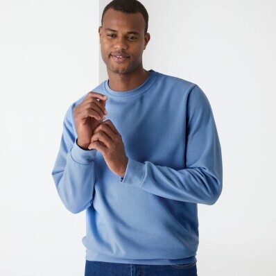 Mikina s kulatým výstřihem z česaného moltonu