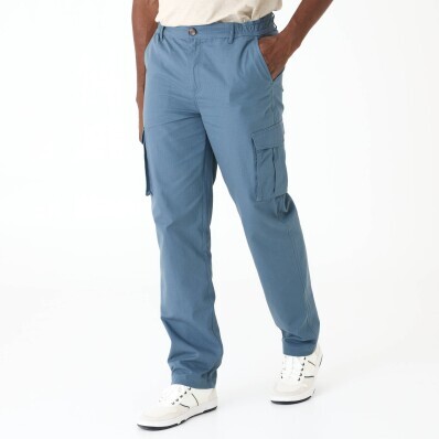 Cargo nohavice z plátna ripstop s pružným pásom na bokoch