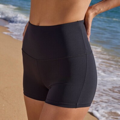 Plavkové jednobarevné stahující šortky Ilaya