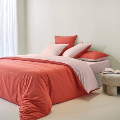 Bavlnené dvojfarebná posteľná bielizeň