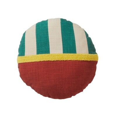 Kulatý polštář s geometrickým vzorem