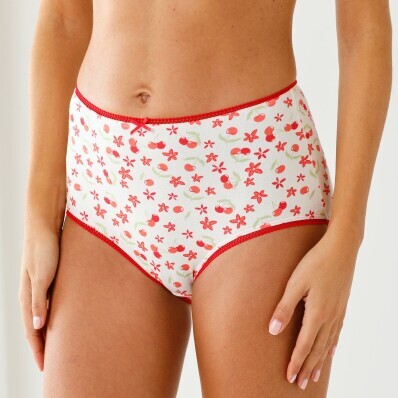 Sada 4 kalhotek maxi s potiskem třešní