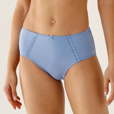 Set de 2 chiloți maxi din bumbac cu model ajurat