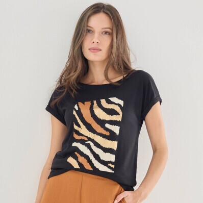 Tričko s potlačou a krátkymi rukávmi