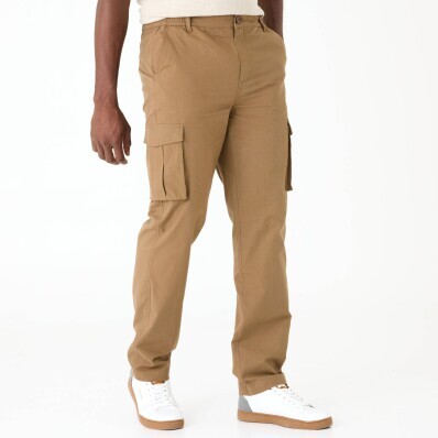 Cargo nohavice z plátna ripstop s pružným pásom na bokoch