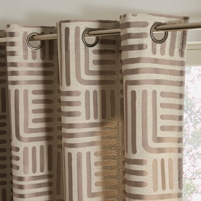 Žakárový záves s potlačou čiar