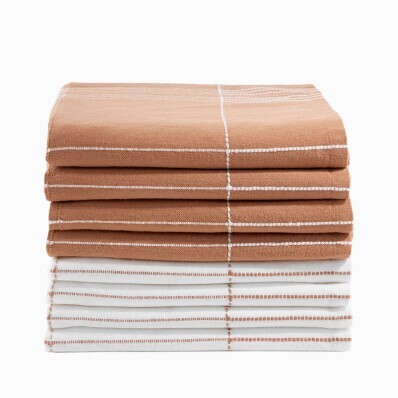 Súprava kockovaných utierok z bavlny