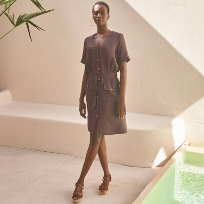 Safari šaty na gombíky