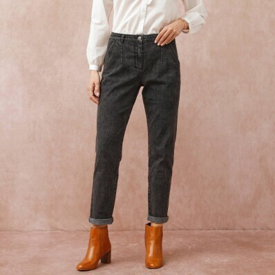 Džínsy mom s vysokým pásom