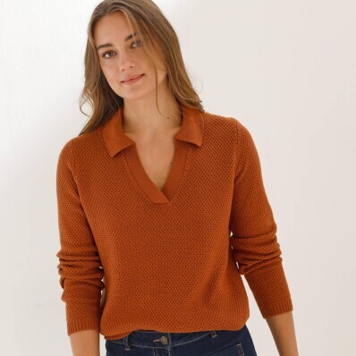 Pulóver s golierom_x000D_
a perličkovým vzorom