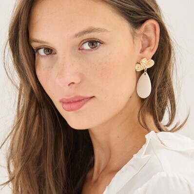 Náušnice s motívom ďateliny s okvetným lístkom