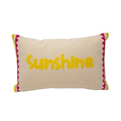 Obdĺžnikový vankúš s výšivkou Sunshine