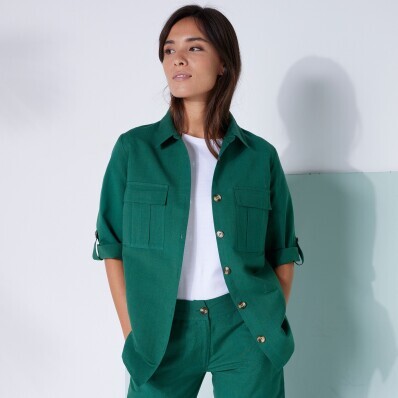 Koszulka z mieszanki bawełny i lnu