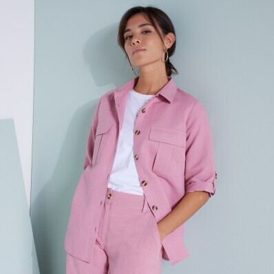 Koszula z mieszanki bawełny i lnu