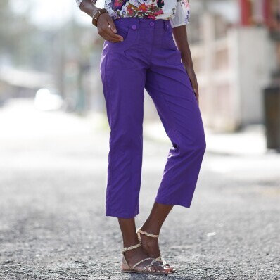 Proste spodnie ze stretchem 7/8