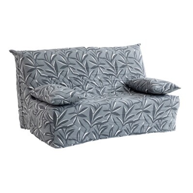 Pokrowiec na sofę w kształcie harmonijki z nadrukiem liści