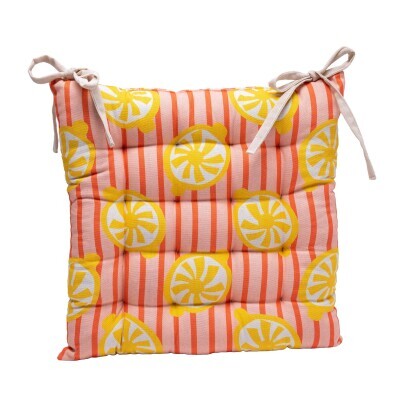 Sada 2 podsedáků na židli s oboustranným potiskem citrónů