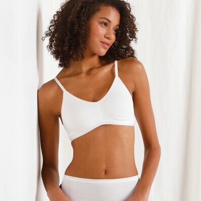 Biustonosz Go Daily Coton z elastycznej bawełny, bez fiszbin