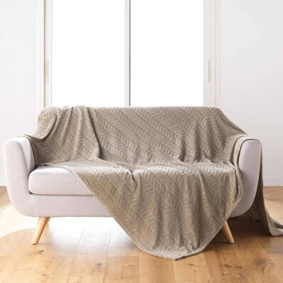 Hebký fleecový pléd s optickým efektom