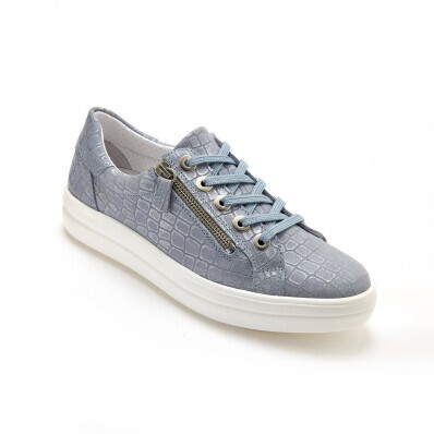 Sneakersy z zamkiem błyskawicznym i sznurowadłami Pédiconfort, z błyszczącą wstawką