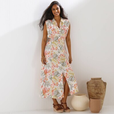 Košeľové šaty s potlačou