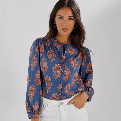 Blúzka s dlhými rukávmi a
potlačou