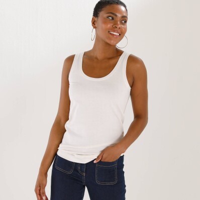 Top de culoare uni cu bretele late