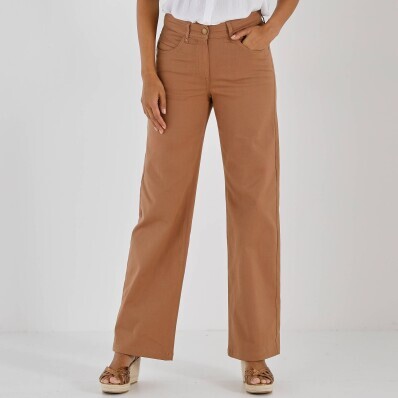 Široké keprové nohavice s 5 vreckami