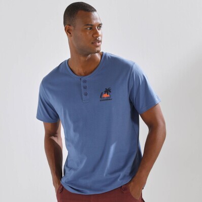 Súprava 2 tričiek s tuniským výstrihom a krátkymi rukávmi