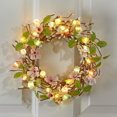 LED velikonoční věnec