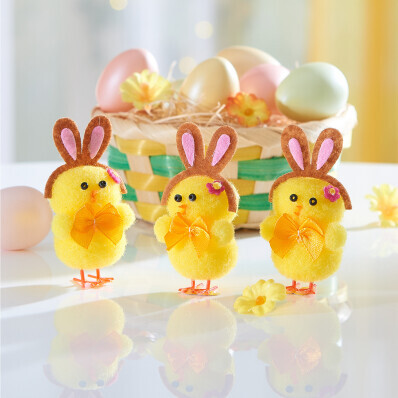 3 dekorativní kuřátka