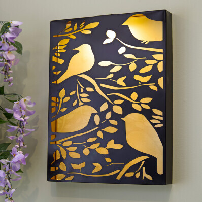 Solární nástěnná dekorace Ptáci