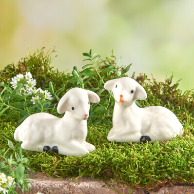 2 dekorativní beránky