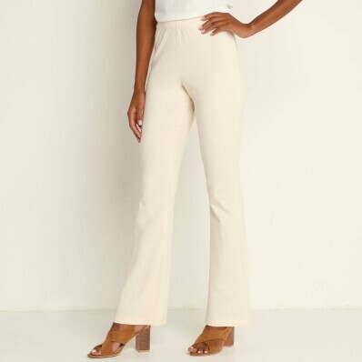 Colanți tip bootcut cu talie elastică