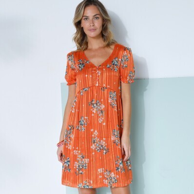 Krátké šaty s potiskem květin