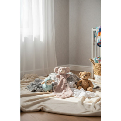 Plyšový usínáček s hračkou s výšivkou