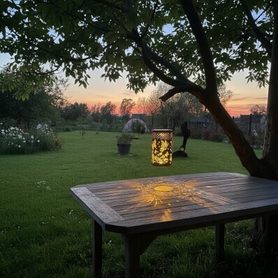 Solárna lampa Zlatí motýle