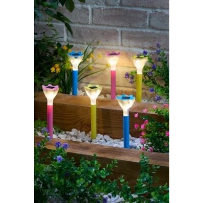 6 solárních svítidel Květiny