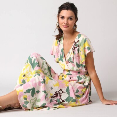 Сукня з принтом "хрест-навхрест"